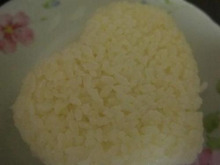 簡単、ハート型ライスの作り方♪