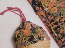 ばーばの着物をリメイク!孫の七五三に手作りかご巾着