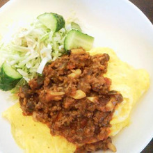 リメイク料理 ミートソースをオムライスに オムライスのお店ごっこ