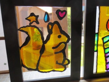 100均のフォトフレームをステンドグラス風にリメイク