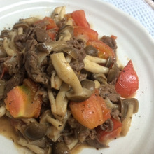 爽やかにトマトと牛肉の炒めにだよ!