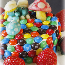 カラフル マーブルチョコケーキ
