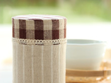 はぎれ de 茶筒を簡単カルトナージュ☆