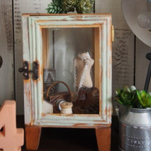 100均フォトフレームでアンティーク風ガラスケース