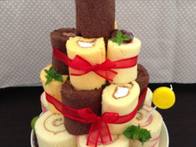 簡単・安い!ロールケーキタワー☆彡