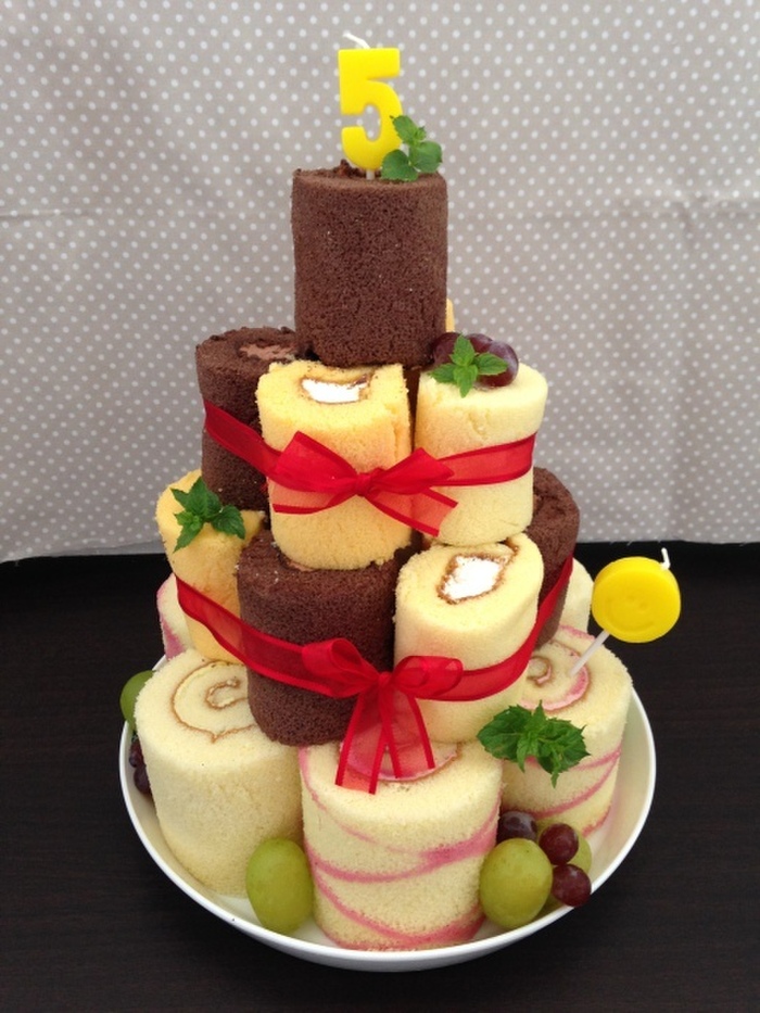 簡単・安い!ロールケーキタワー☆彡