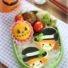 型抜きの応用!ハロウィン魔女っこ弁