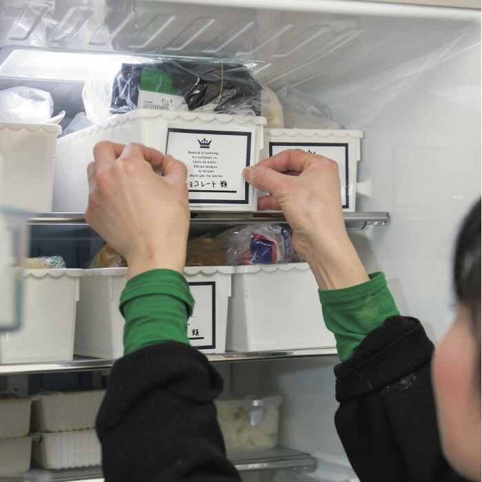 中身がわかるようにラベリングを