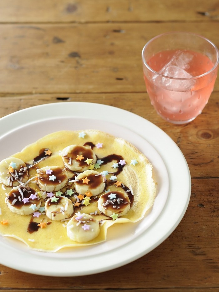 焼きながらデコしよう♪バナナチョコクレープ