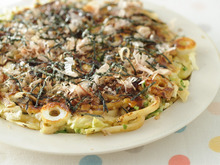 もっちりうどんをINして! うどん入り和風モダン焼き