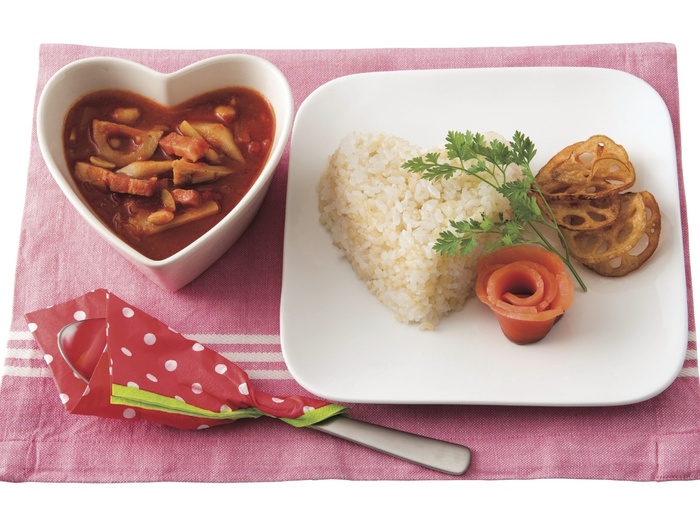 ハートの器でガーリーに!