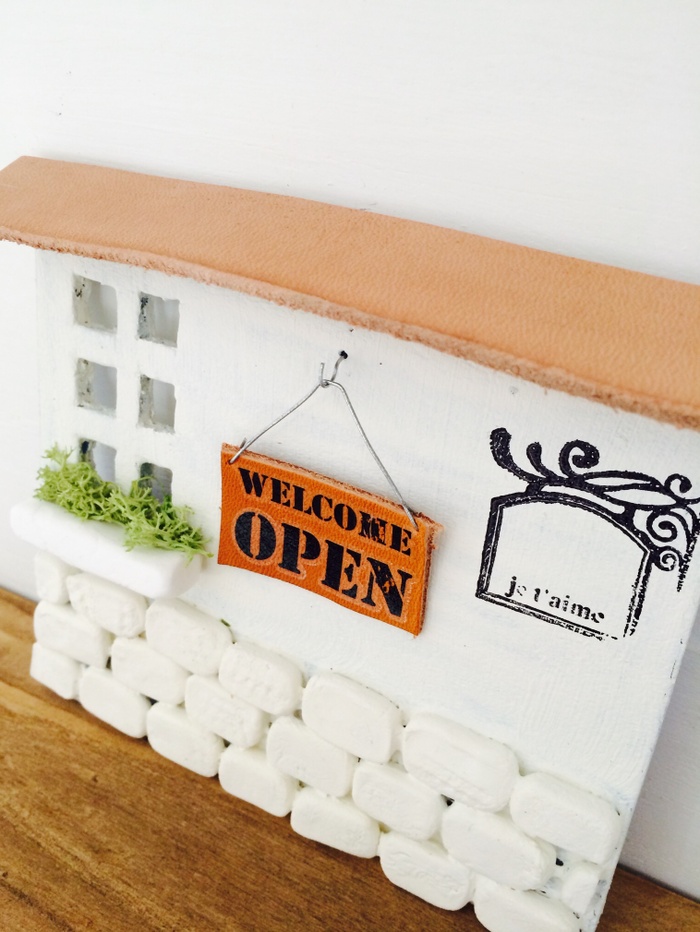 100均粘土でミニレンガ雑貨