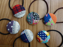 はぎれを生かそう! クルミボタンのヘアゴム