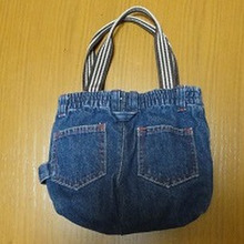 ♡第一弾‼サイズ90の子供服の簡単リメイク!可愛いサイズのバッグです♡