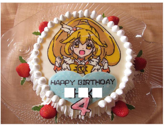 プリキュアのバースデーケーキ