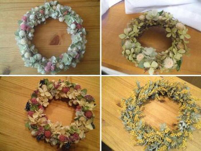 身近な花で簡単ナチュラルなドライフラワーリース