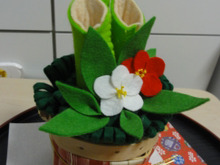 工作感覚で作れるフェルトの門松