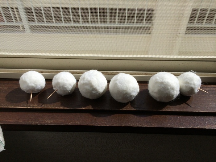 ひなたっぼこ?!(笑) 水気を飛ばし中