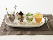 100均のショットグラスでカフェ風プレートができちゃう!