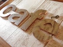 木を使わずに作れる木製風アルファベット☆