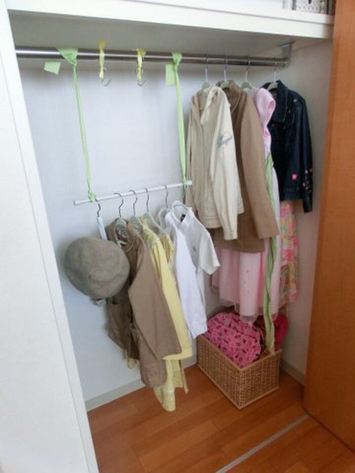 できたら、お洋服をかけるだけ!
