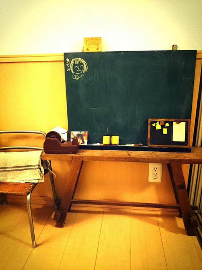 黒板がメモと伝言板