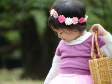 かわいい!ダイソーのペーパーフラワーで”花冠”♡ハロウィンや写真撮影の小物に♪