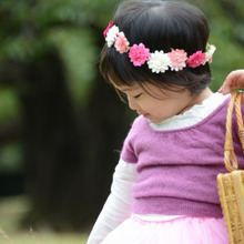 かわいい!ダイソーのペーパーフラワーで”花冠”♡ハロウィンや写真撮影の小物に♪