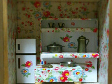 100均だけで@ドールハウス!キッチン&寝室編。