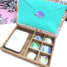 100均の木箱×かわいい布でいろいろ収納