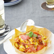 ふわパリトマトのかに玉