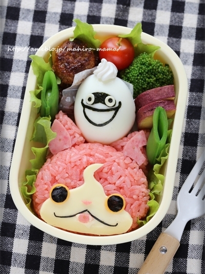 妖怪ウォッチ*ジバニャンのキャラ弁の作り方