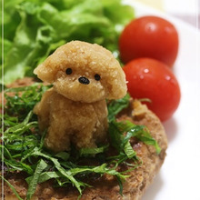 大根おろしアートのコツを紹介♡トイプードルの和風ハンバーグ