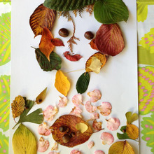 落ち葉でアート♪絵が苦手でも気軽に楽しめます☆