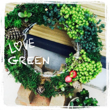 LOVE♡GREEN♡クリスマスを彩る手作り生リース
