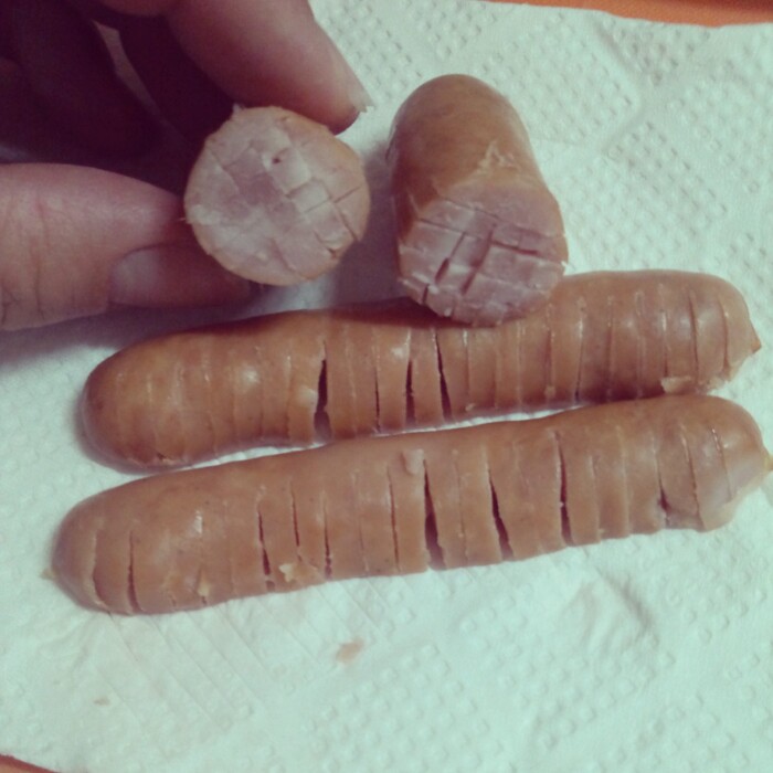 ウインナーカット!!