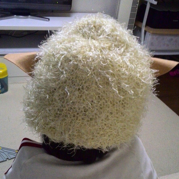 10分で完成!100均で羊の帽子 年賀状用に