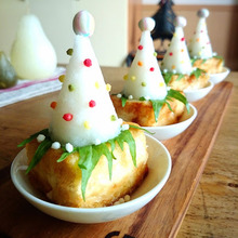 大根おろしアート 揚げだし豆腐もクリスマス