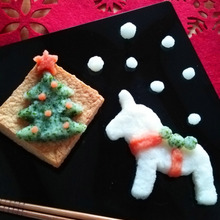 大根おろしアート♪ ダーラナホースのクリスマス