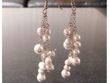 コットンパールのピアスも手作りすると格安で、出来る‼︎