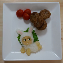 キューピーちゃん大根おろしアート