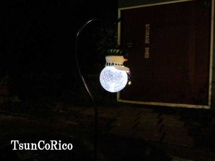 単独で 設置した雪だるま。