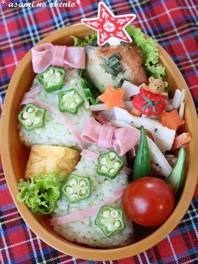 誰でも簡単!クリスマスツリーのキャラ弁
