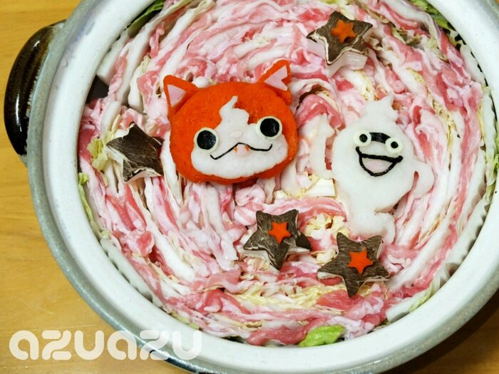 大根おろしアート★妖怪ウォッチ デコ鍋
