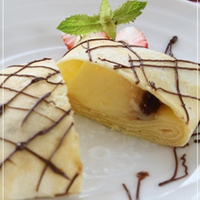 簡単☆市販プリンを活用でカフェ風クレープ