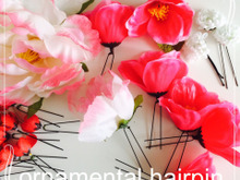 100均ダイソーのお花を♫着物やイベントにピッタリのヘアアクセに簡単リメイク