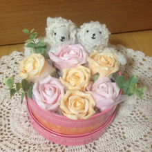 簡単☆ダイソーの材料でかわいい 羊 in フラワー♡