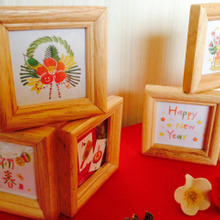 100均フレームにひと工夫で☆お正月バージョンに♪