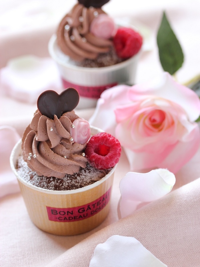 ふんわりカップケーキdeバレンタインプチギフト♡