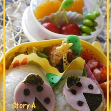 ハムチーズで作る”てんとう虫さん”弁当